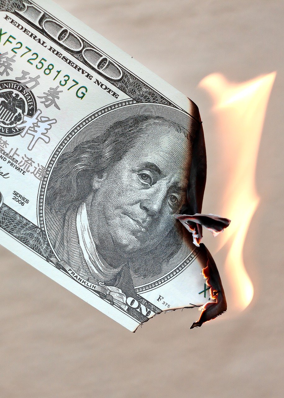 Dollar Burn Finance Currency Money